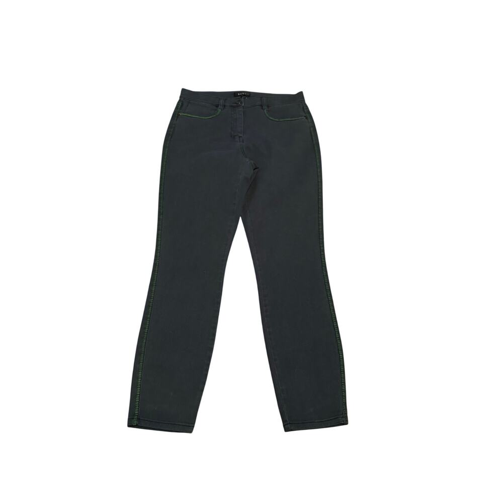 DKNY Dark Green Jeans with Lighter Green Stitching on Side and Pocket